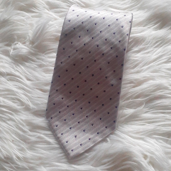 Giorgio Armani Pale Pink Striped Dotted Tie